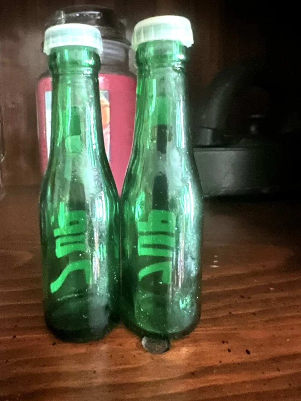 Vintage 7UP Bottle Salt and Pepper Shakers